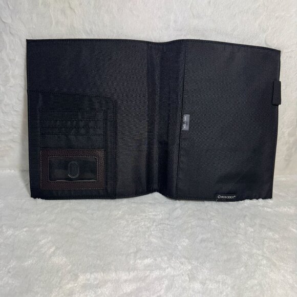 Rolodex Business Journal Interior Card Organizer & Pen Loop Brown Leather - Picture 3 of 7